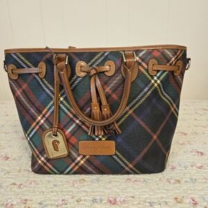 Dooney and Bourke Christmas Winter Plaid Satchel